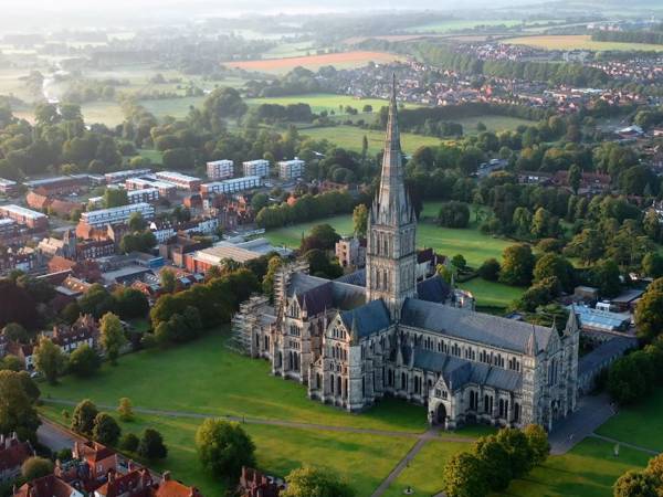 Salisbury City From Air Arial View Traditional Original
